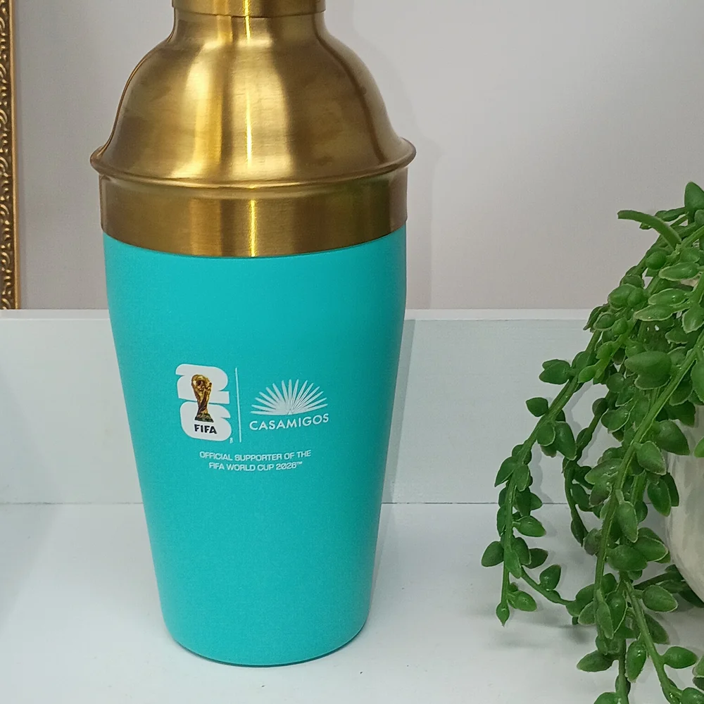 Casamigo's Tequila Turquoise & Gold Cocktail Shaker